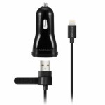MACALLY 12W CAR CHARGER W LIGHTNING CABLE MCAR12L - IPHONE/IPAD/IPOD